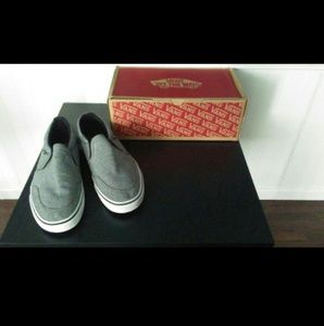 Mens size 11 vans charcoal grey slip on